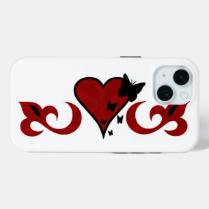 Butterfly Heart and Lily Rainbowart iPhone 15 Case