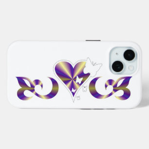 Butterfly Heart and Lily Rainbowart iPhone 15 Case