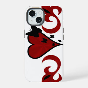 Butterfly Heart and Lily Rainbowart iPhone 15 Case