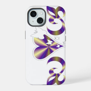 Butterfly Heart and Lily Rainbowart iPhone 15 Case