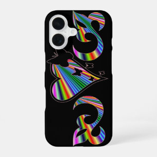 Butterfly Heart and Lily Rainbowart iPhone 16 Case