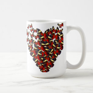 Butterfly heart coffee mug