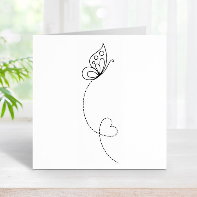 Butterfly Heart - Colour Me Rubber Stamp (Creator Uploaded)