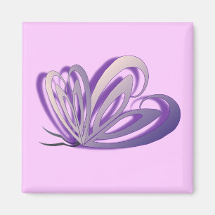 Butterfly Heart Design Magnet