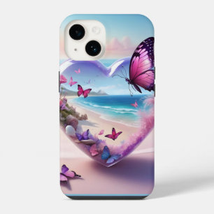 Butterfly Heart Escape – Ocean Dream iPhone 14 Case