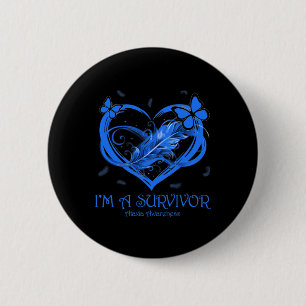 Butterfly Heart I'm A Survivor Ataxia Awareness 6 Cm Round Badge