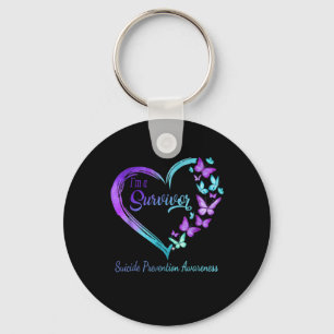 Butterfly Heart Im A Survivor Suicide Prevention A Key Ring