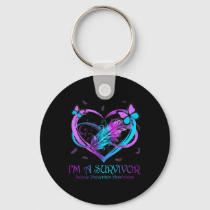Butterfly Heart Im A Survivor Suicide Prevention A Key Ring