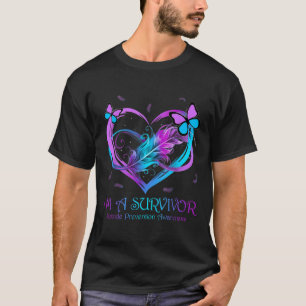Butterfly Heart Im A Survivor Suicide Prevention A T-Shirt