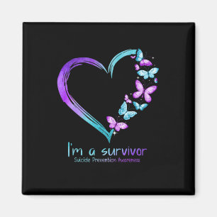 Butterfly Heart I'm A Survivor Suicide Prevention  Magnet