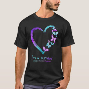 Butterfly Heart I'm A Survivor Suicide Prevention  T-Shirt