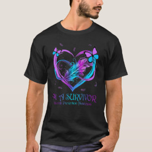 Butterfly Heart I'm A Survivor Suicide Prevention T-Shirt