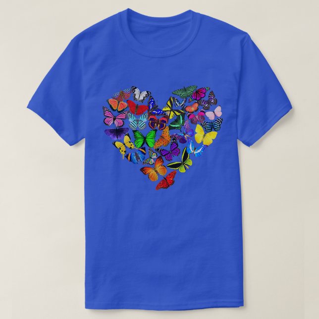 Butterfly Heart Monarch Butterflies Collector Fair T-Shirt (Design Front)