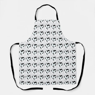 Butterfly Heart On White Apron