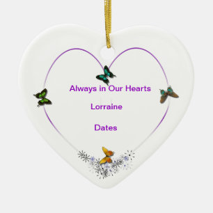 Butterfly Heart Personalised Ornament