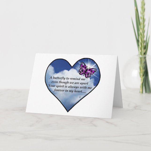 Butterfly Heart Poem Card (Front)