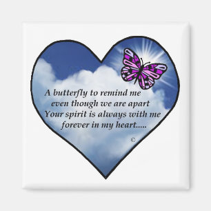 Butterfly Heart Poem Magnet