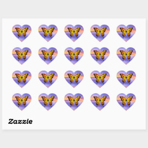 Butterfly  heart sticker