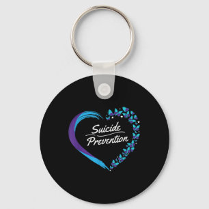 Butterfly Heart Suicide Awareness Mental Health Key Ring