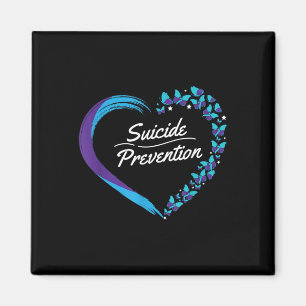 Butterfly Heart Suicide Awareness Mental Health Magnet