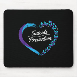 Butterfly Heart Suicide Awareness Mental Health Mouse Pad