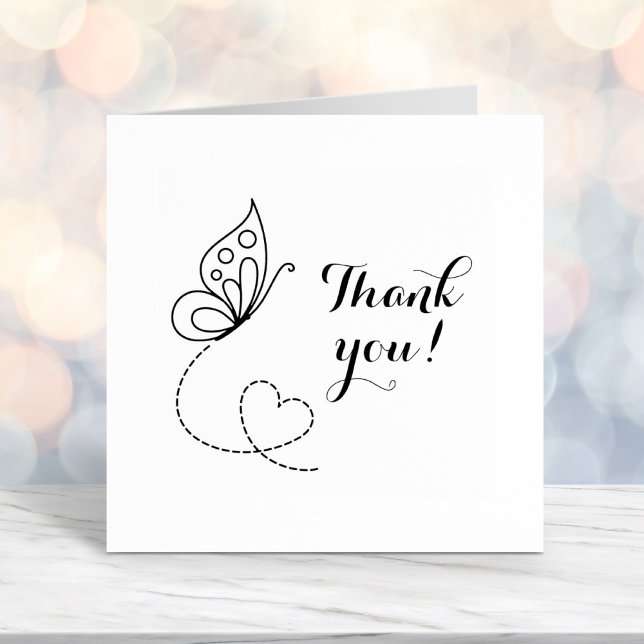 Butterfly Heart Thank You Self-inking Stamp (Creator Uploaded)