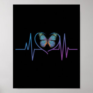 Butterfly Heartbeat Awareness Design Poster