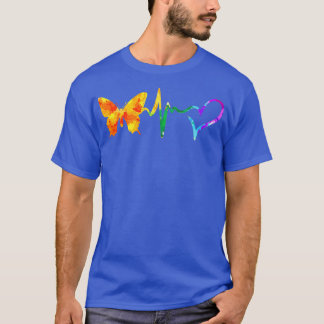 Butterfly heartbeat watercolor 1 T-Shirt