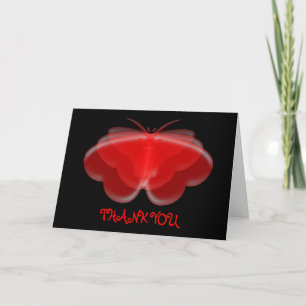 Butterfly Hearts Thank You Note Card