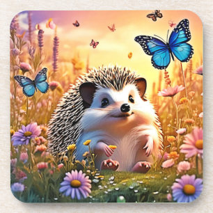Butterfly Hedgehog Art Coaster