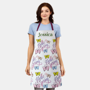 Butterfly Hello Spring Apron