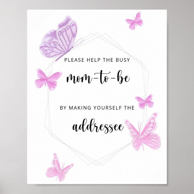 Butterfly Help the Busy Mum-to-Be  Poster (Front)