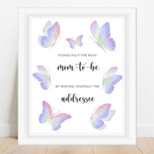 Butterfly Help the Busy Mum-to-Be  Poster