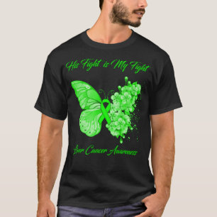 Butterfly His Fight is My Fight Liver Cancer Aware T-Shirt