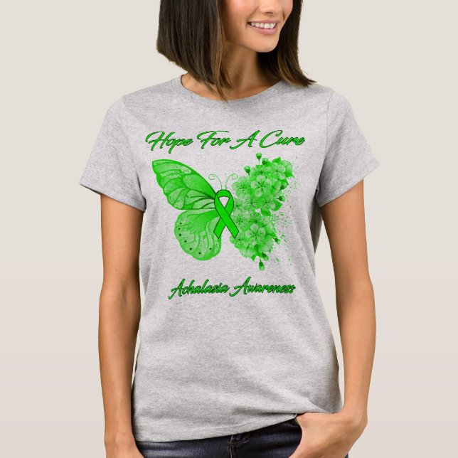 Butterfly Hope For A Cure Achalasia Awareness T-Shirt (Front)