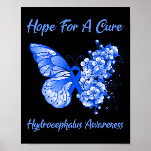 Butterfly Hope For A Cure Hydrocephalus Awareness Poster