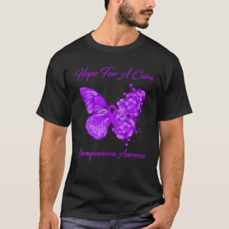 Butterfly Hope For A Cure Leiomyosarcoma Awareness T-Shirt
