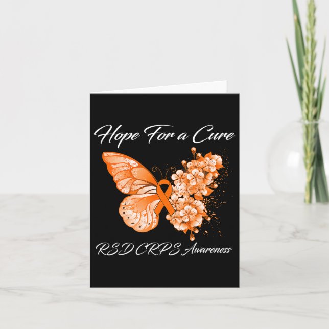 Butterfly Hope For A Cure Rsd Crps Awareness  Card (Front)