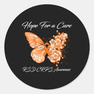 Butterfly Hope For A Cure Rsd Crps Awareness Classic Round Sticker