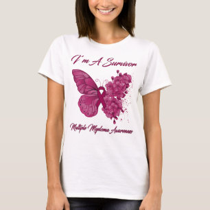 Butterfly I’m A Survivor Multiple Myeloma  T-Shirt