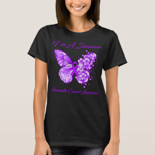 Butterfly I’m A Survivor Pancreatic Cancer Awarene T-Shirt