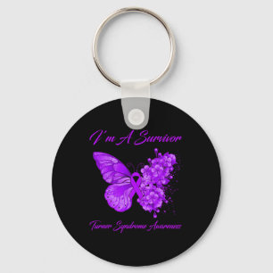 Butterfly I’m A Survivor Turner Syndrome Awareness Key Ring