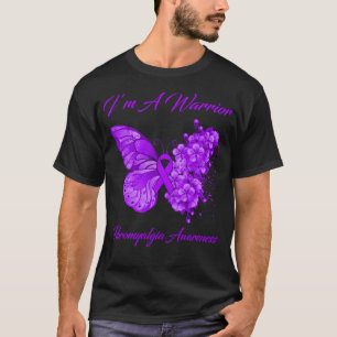 Butterfly I’m A Warrior Fibromyalgia Awareness T-Shirt