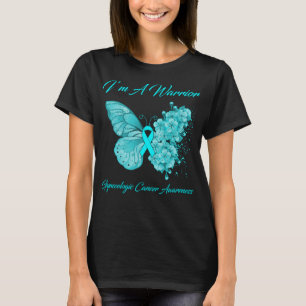Butterfly I’m A Warrior Gynaecologic Cancer T-Shirt