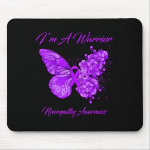 Butterfly I’m A Warrior Neuropathy Awareness Mouse Pad