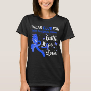 Butterfly I Wear Blue For GUILLAIN BARRE SYNDROME T-Shirt