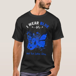Butterfly I Wear Blue For Irritable Bowel Syndrome T-Shirt