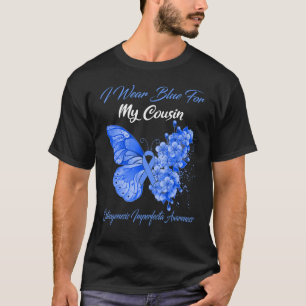 Butterfly I Wear Blue For My Cousin Osteogenesis I T-Shirt