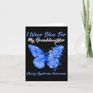 Butterfly I Wear Blue For My Granddaughter Charge  Card