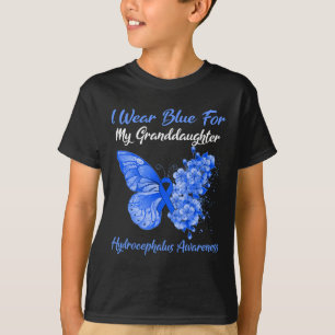 Butterfly I Wear Blue For My Granddaughter Hydroce T-Shirt